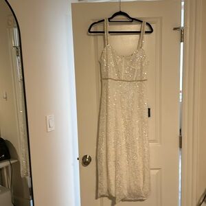 New with tags lulus sparkly midi length wedding dress